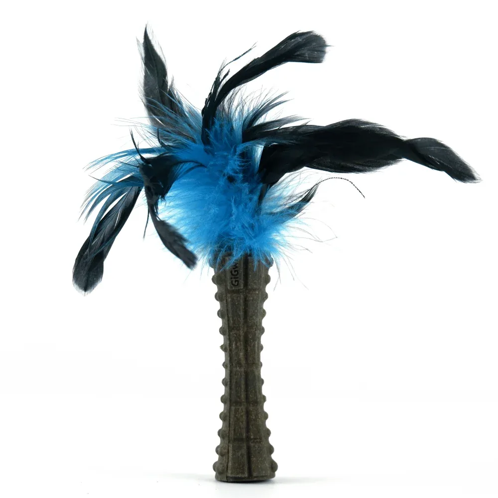 GiGwi Johnny Stick with Catnip & Natural Feathers Toy and Emily Pets Sofa Bed Scratching Pad for Cats and Kittens Combos - Image 2