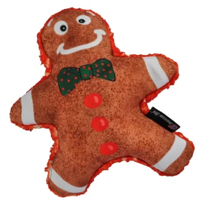 Gingy Gingerbread Man Crinkle Dog Toy - Floating Squeaky Plush