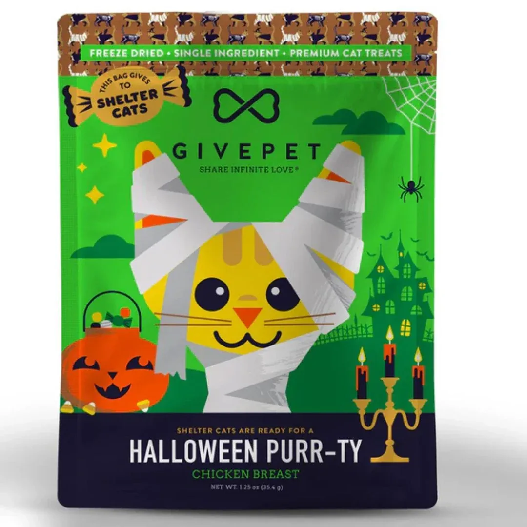 Givepet Cat Holiday Freeze-Dried Grain-Free Halloween Purr - Ty 1.25 oz