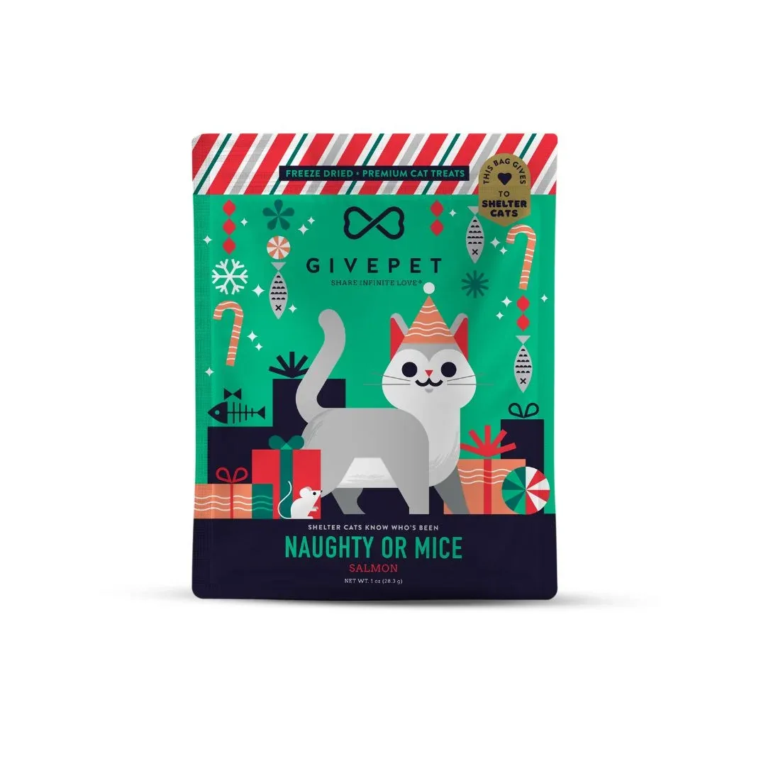 Givepet Cat Holiday Freeze-Dried Grain-Free Naughty Or Mice, 1 oz