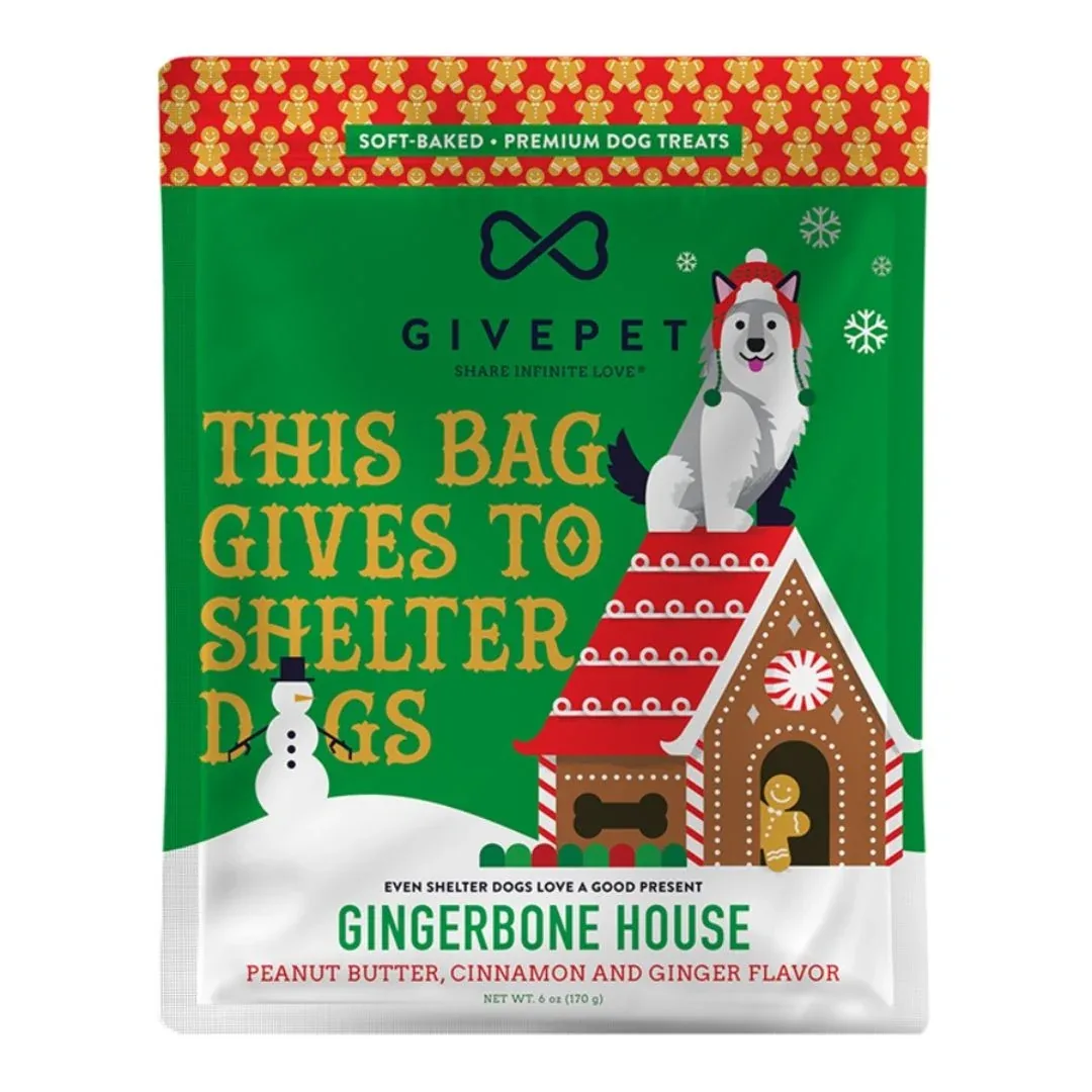 Givepet Dog Holiday Soft Baked Grain-Free Gingerbone 6 oz