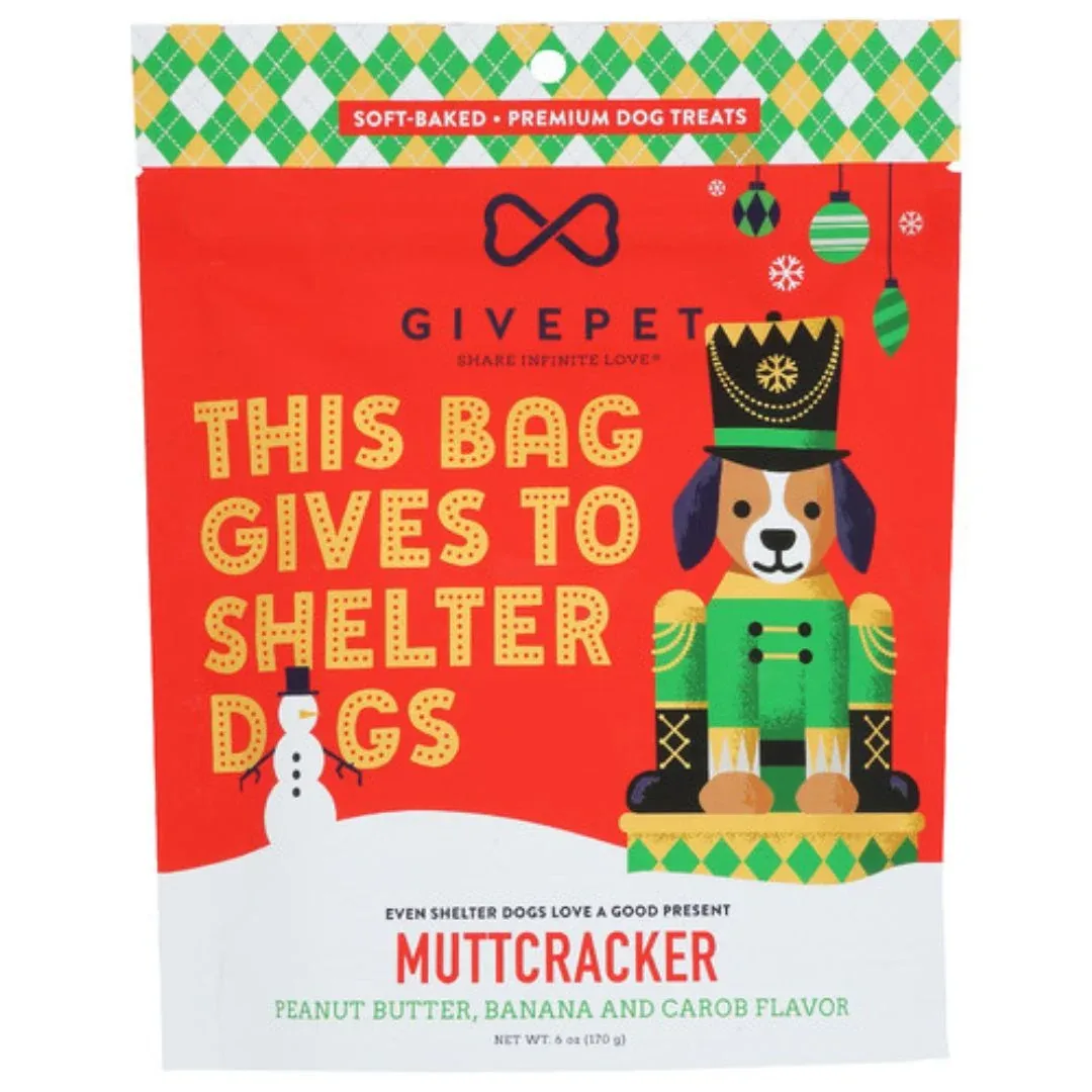 Givepet Dog Holiday Soft Baked Grain-Free Muttcracker 6 oz