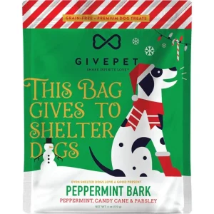 Givepet Dog Holiday Soft & Chewy Grain-Free Peppermint Bark Training Dog Treats 6 oz