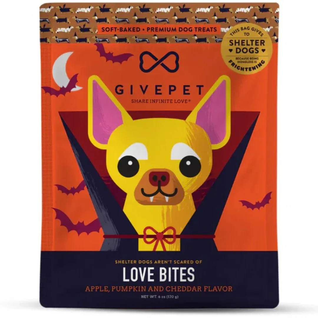Givepet Dog Soft Baked Halloween Love Bites 6 oz