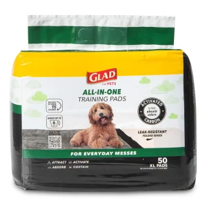 Glad® For Pets Jumbo Training Pads For Everyday Messes, Built-In Activated Carbon For Odor Control
