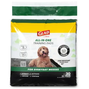 Glad® For Pets Jumbo Training Pads For Everyday Messes, Built-In Activated Carbon For Odor Control
