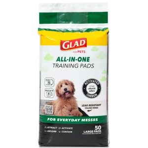 Glad® For Pets Large Training Pads For Everyday Messes, Built-In Activated Carbon For Odor Control