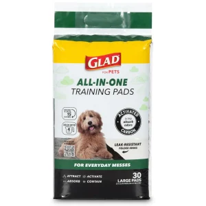 Glad® For Pets Large Training Pads For Everyday Messes, Built-In Activated Carbon For Odor Control