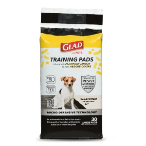 Glad® For Pets Training Pads W/ Micro-Defensive Technology & Activated Carbon For Odor Control