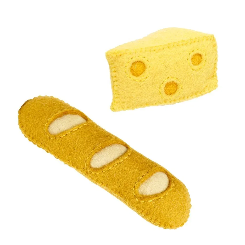 GLOBAL GOODS | Felt Cheese and Baguette Toy