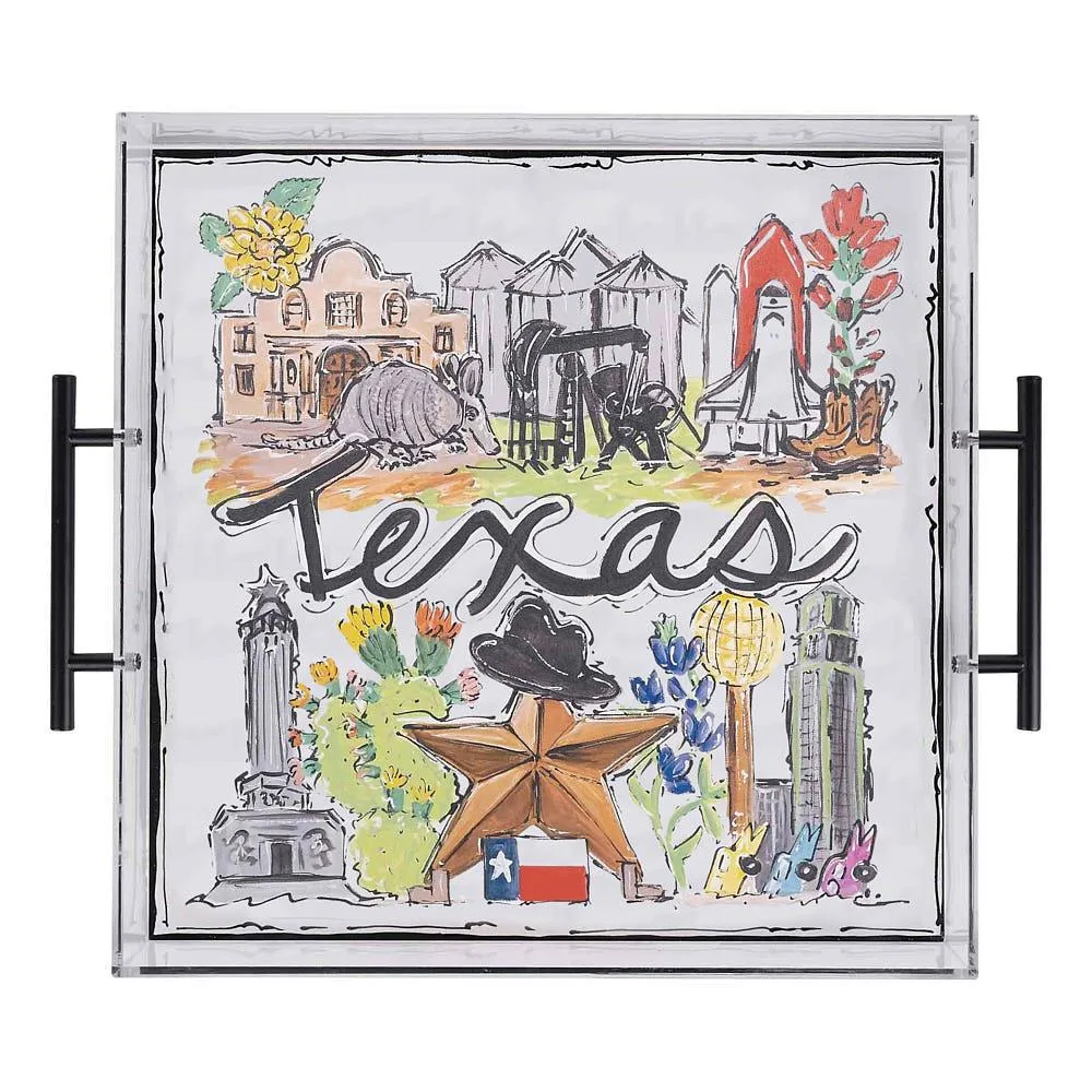 Glory Haus State Of Texas Acrylic Tray