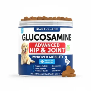 Glucosamine For Dogs Hip And Joint Supplement For Dogs With Arthritis Chews With Chondroitin Hemp Oil MSM