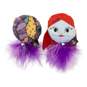 GMASON Disney Tim Burton's The Nightmare Before Christmas Sally Plush Ball Cat Toy 2-Pack