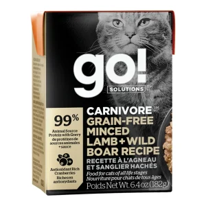 Go! Cat Carnivore Grain Free Minced Lamb & Boar 6.4oz. (Case of 24)