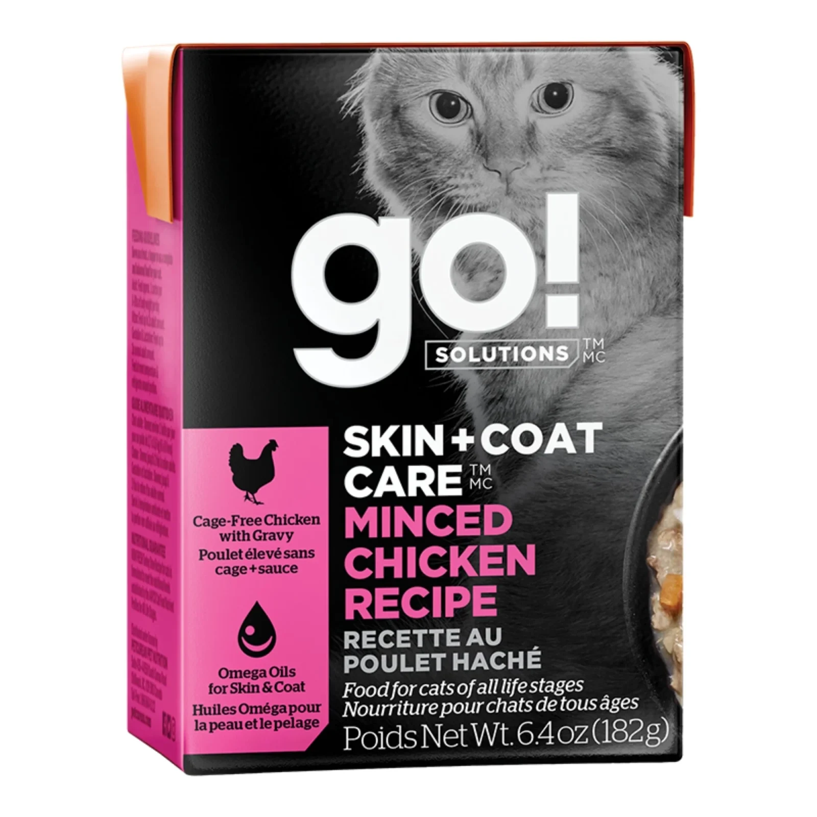 Go! Cat Skin & Coat Care Minced Chicken With Grain 6.4oz. (Case of 24)