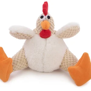 Godog Rooster Squeaky Plush Dog Toy