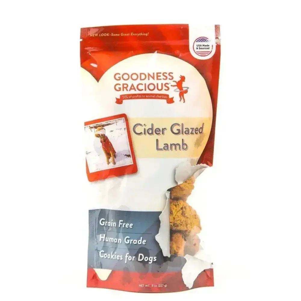 Goodness Gracious Cider Glazed Lamb Dog Cookies 8oz