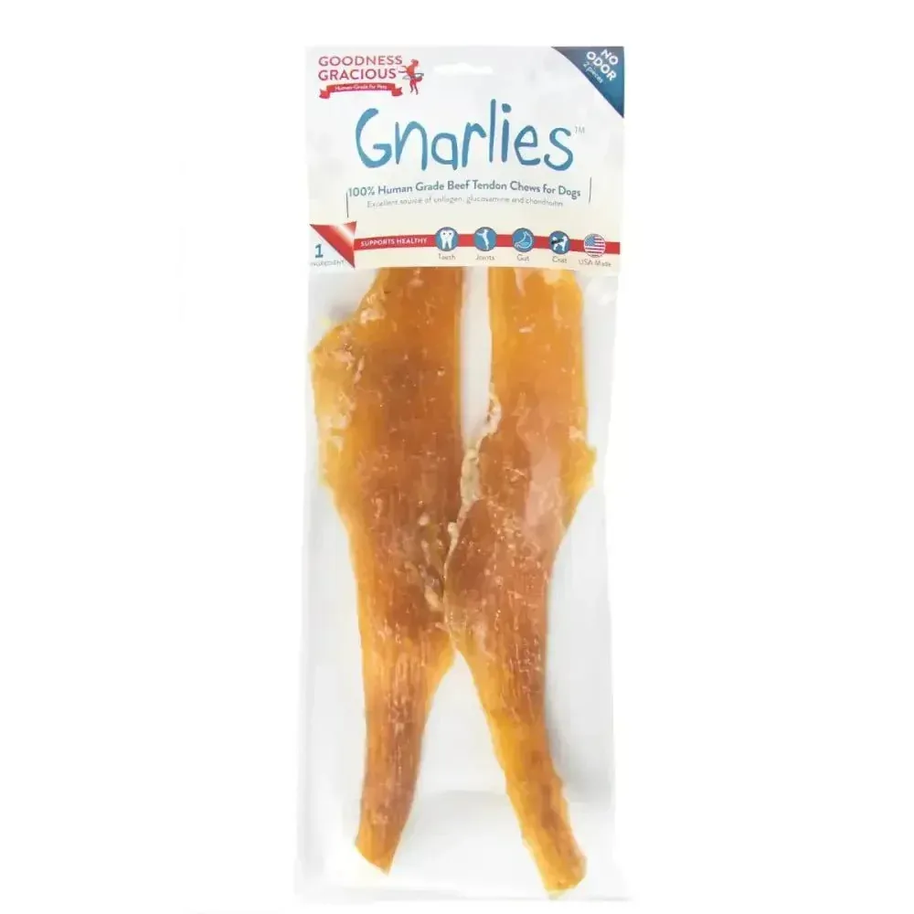 Goodness Gracious Gnarlies Beef Dog Chews 2ct
