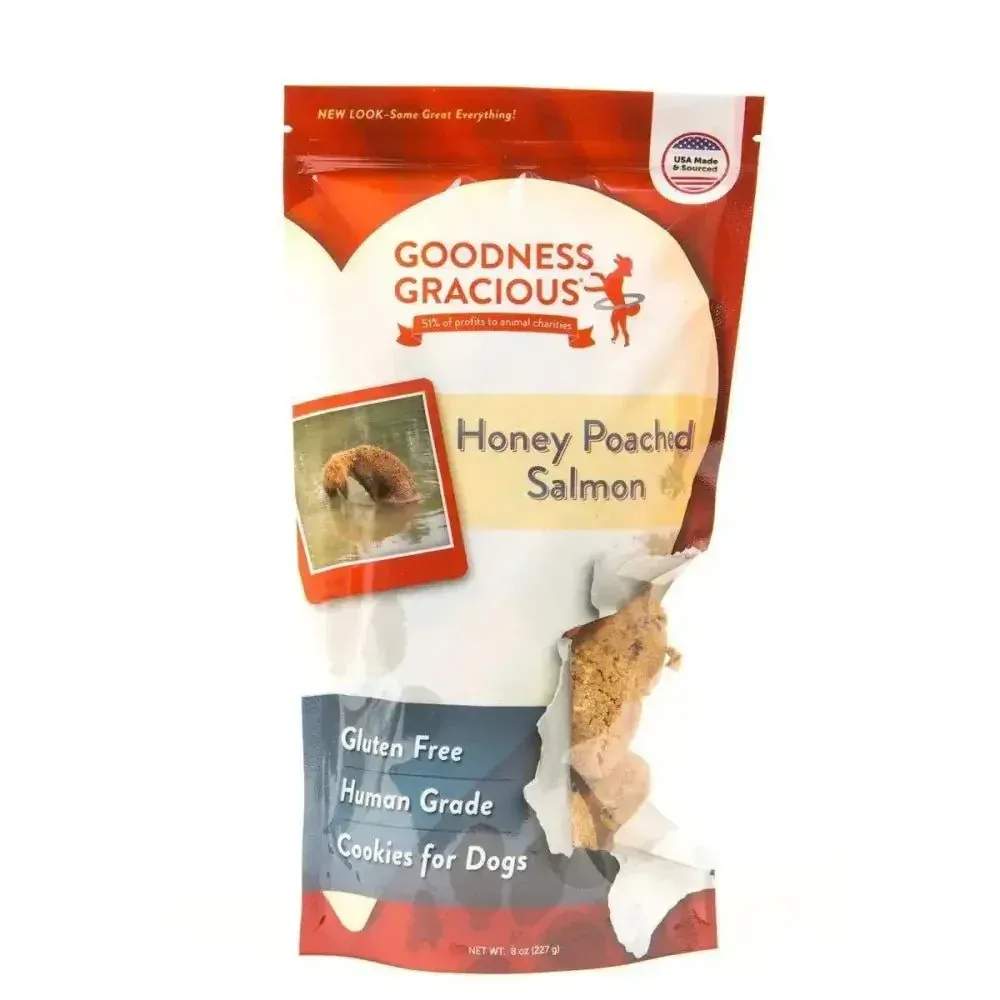 Goodness Gracious Honey Poached Salmon Dog Cookies 8oz