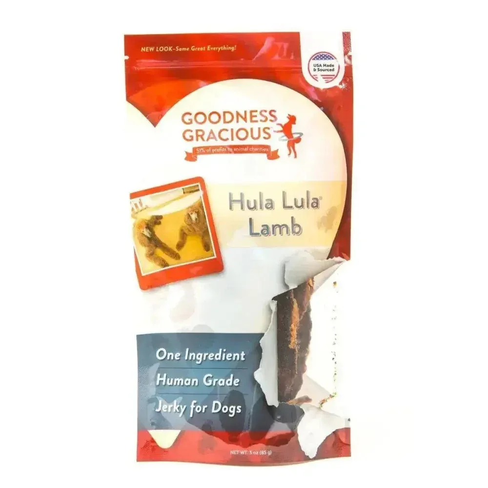 Goodness Gracious Hula Lula Lamb Jerky For Dogs 3oz