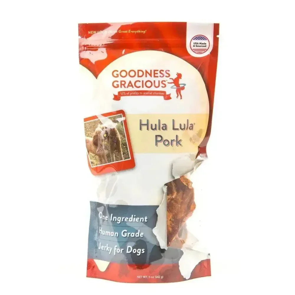 Goodness Gracious Hula Lula Pork Jerky For Dogs 5oz