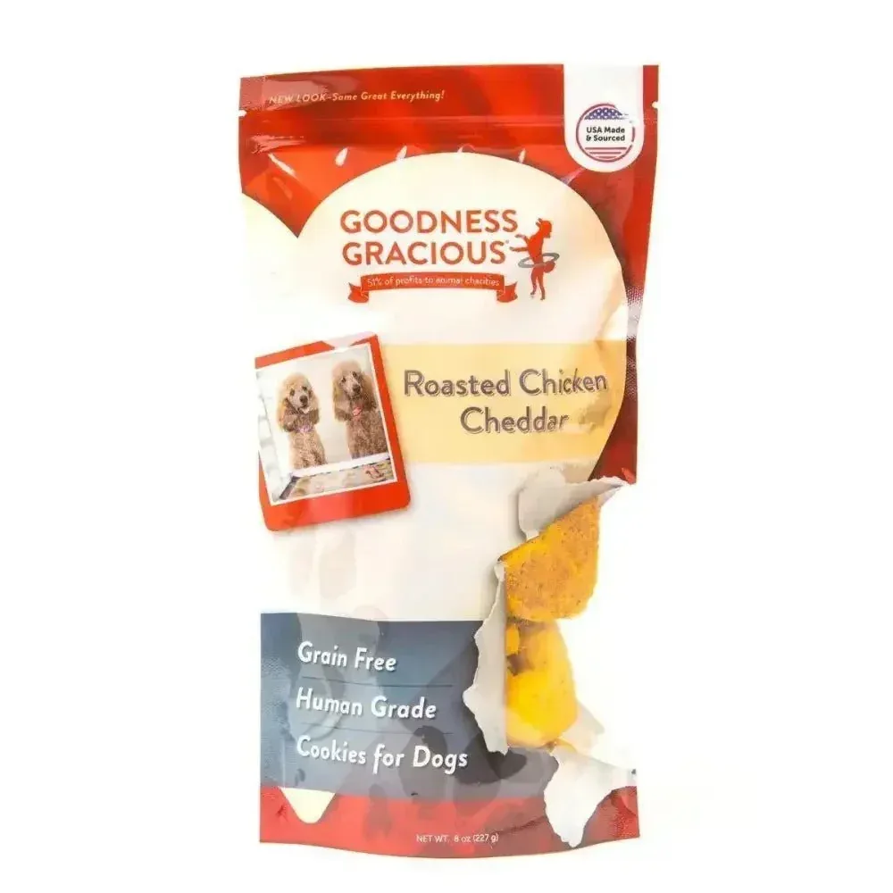 Goodness Gracious Roasted Chicken Cheddar Dog Cookies 8oz