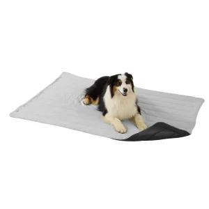 GOOPAWS Reversible Cooling Dog Mat, Self-Cooling Pet Blanket for Dogs, Indoor & Outdoor Use, Grey