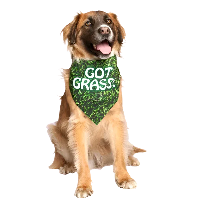 "Got Grass?" Dog Bandana by Dog Fashion Living - Image 2