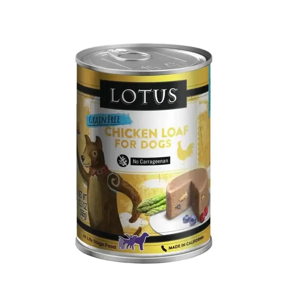 Grain-Free Wet Dog Food – Chicken Loaf, Lotus, 12/12.5oz