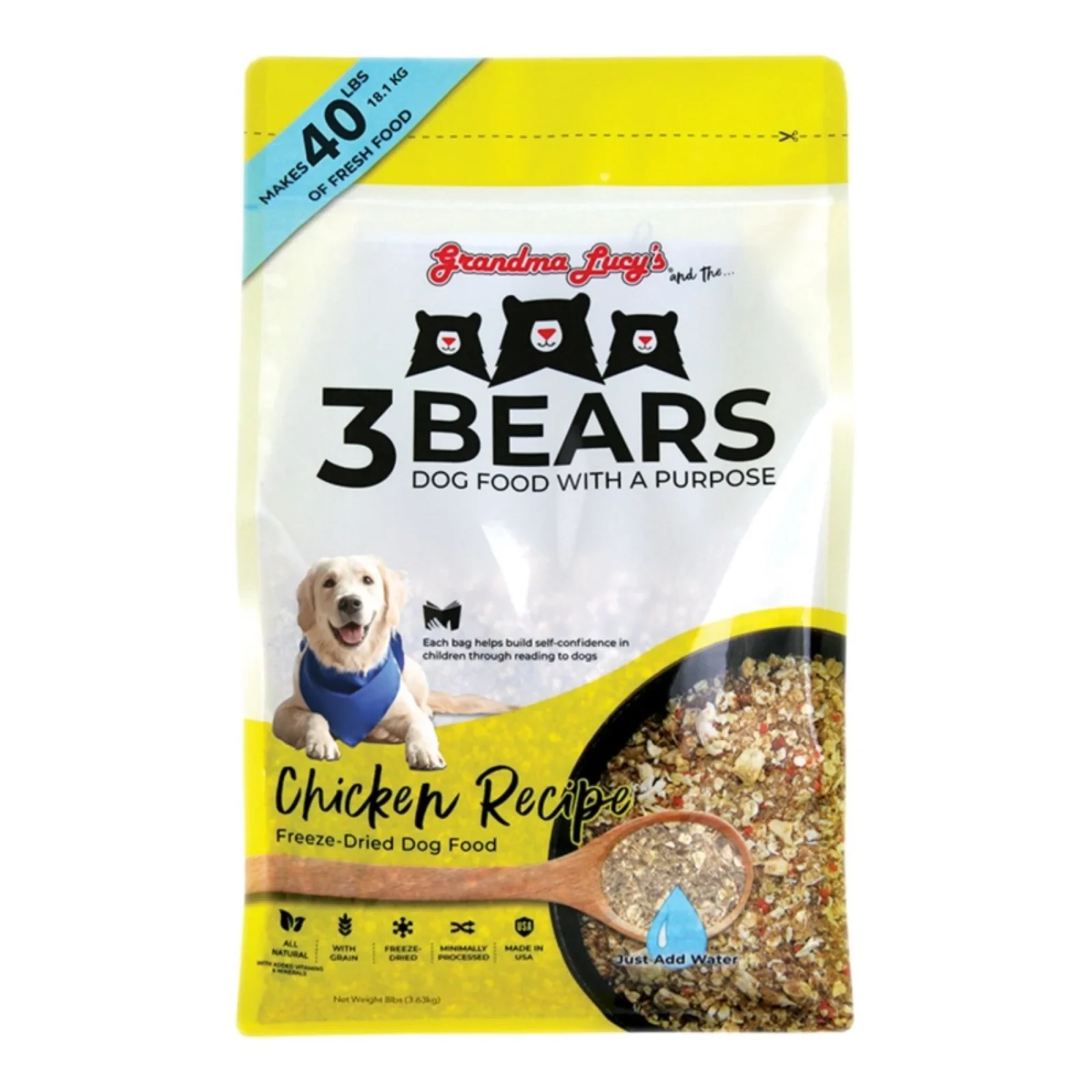 Grandma Lucy's 3 Bears Freeze Dried Chicken Recipe, 8 lbs