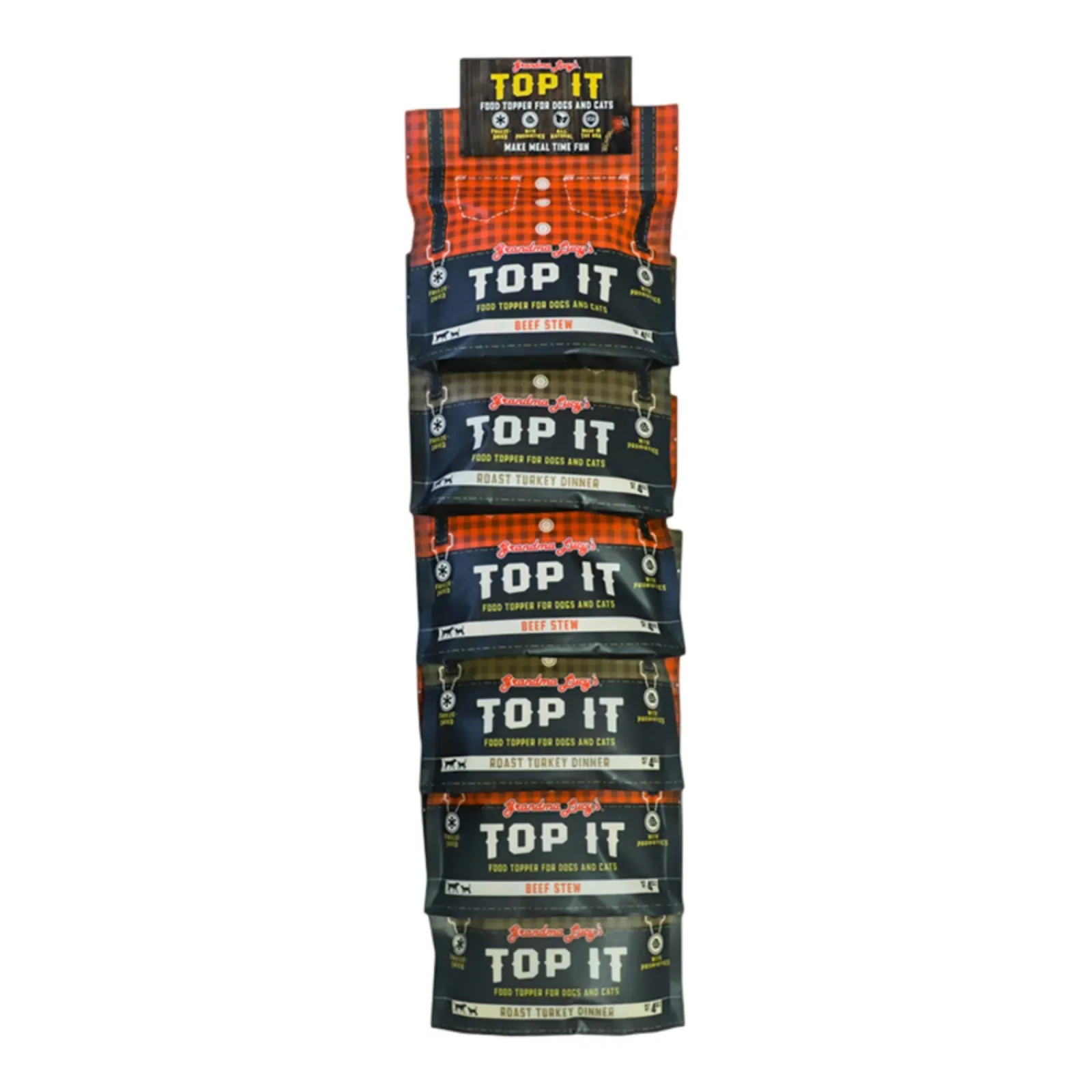 Grandma Lucy's Dog & Cat Top It Freeze-Dried Display - 12 Piece