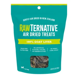 Grandma Mae's Country Naturals Dog Rawternative Air-Dried 100% Goat Liver Treats, 3.5 oz