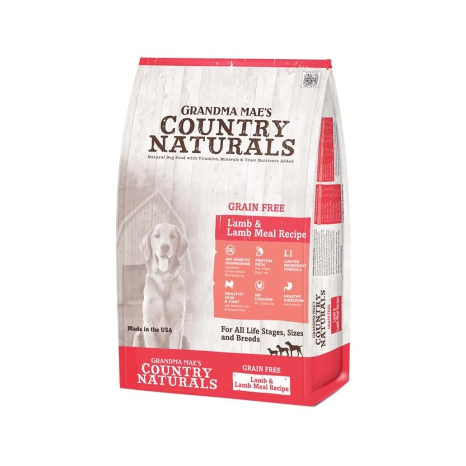 Grandma Mae's Country Naturals Grain Free Lamb & Lamb Meal Recipe 4lb