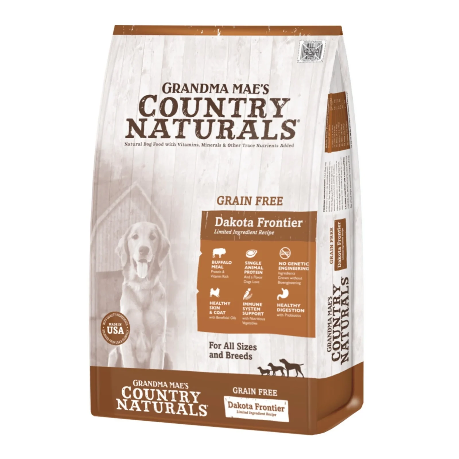 Grandma Mae's Country Naturals Grain Free LID Buffalo Dry Dog Food 12lb