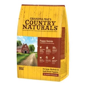 Grandma Mae's Country Naturals Puppy Entree Chicken Meal and Brown Rice 24lb
