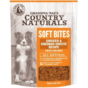 Grandma Mae's Country Naturals Soft Bites Dog Treats Chicken & Cheddar 5oz