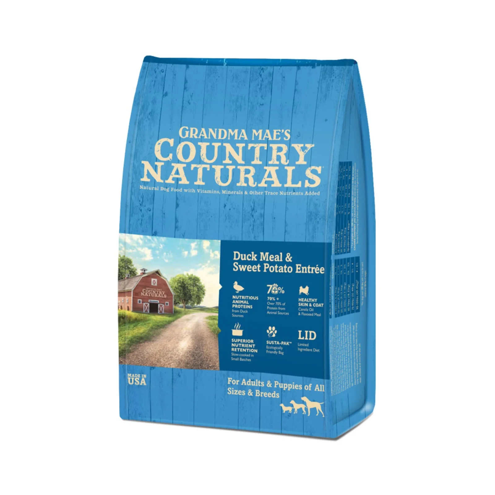 Grandma Maes Duck Meal & Sweet Potato Dry Dog Food 4lb