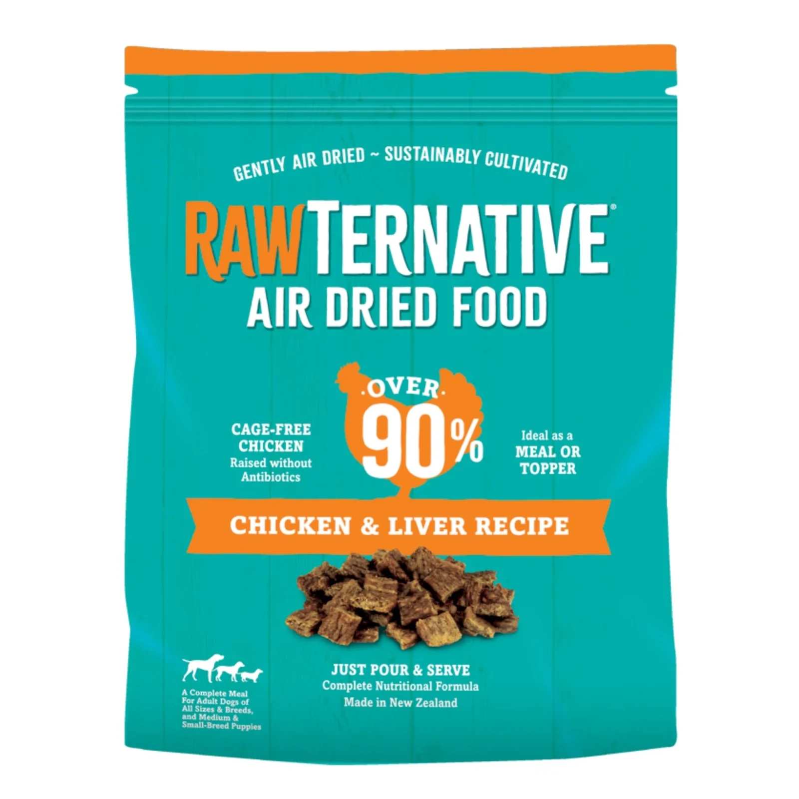 Grandma Mae's RawTernative Air Dried Dog Food Chicken & Liver Formula 1lb