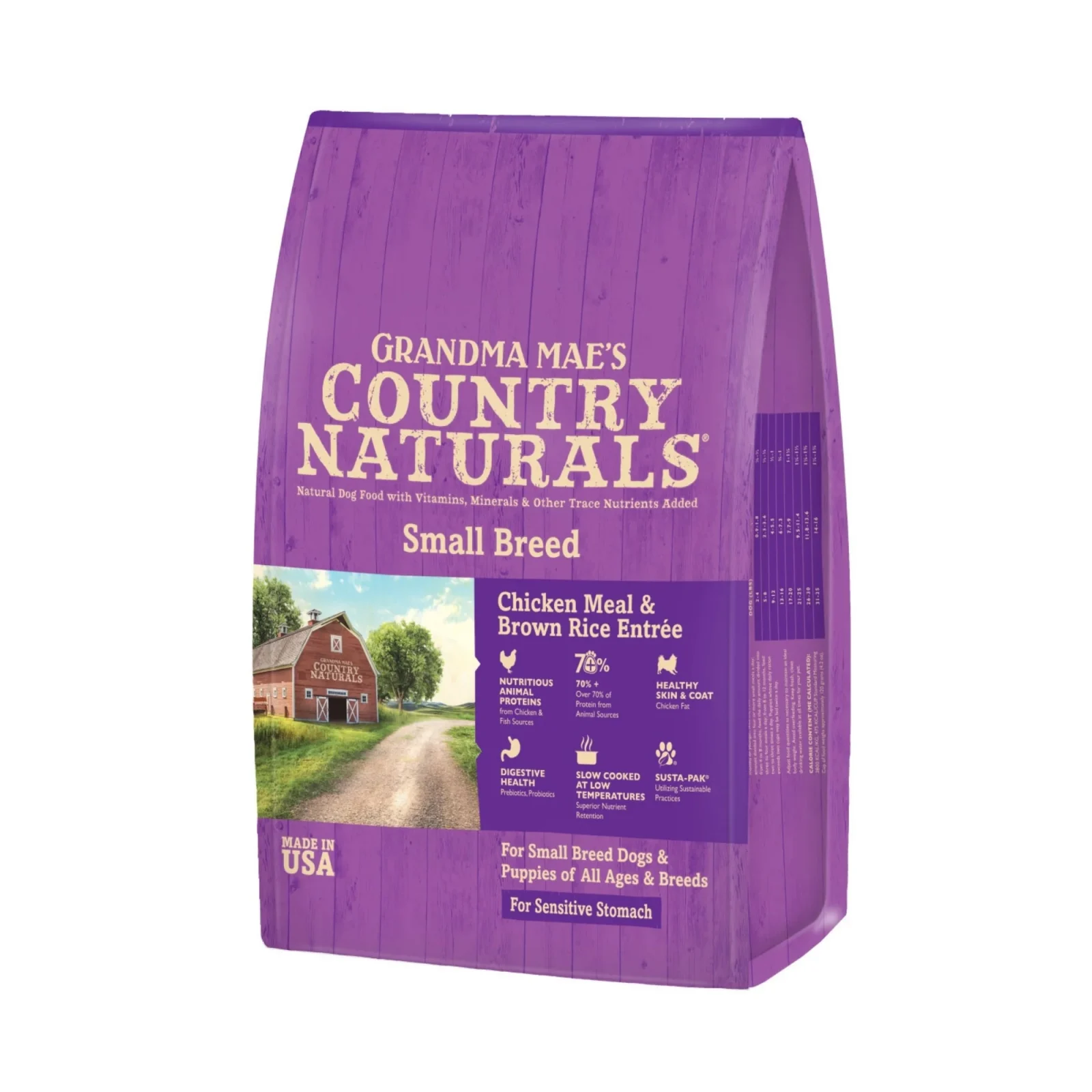 Grandma Maes Small Breed Sensitive Stomach Chicken & Rice Dry Dog Food 12lb