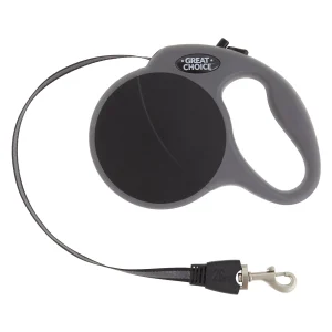 Great Choice® Retractable Tape Dog Leash, Walking Dog Leash, Black, Gray, Mutiple Sizes & Lengths