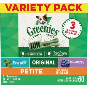 GREENIES 3-Flavor Variety Pack Dental Treats Petite 36oz