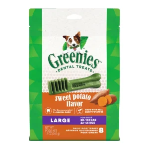 Greenies Dental Bone Dog Treat Sweet Potato Large 12oz