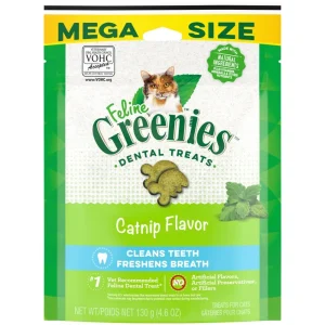 Greenies Feline Adult Cat Dental Treats Catnip, 1ea/4.6 oz