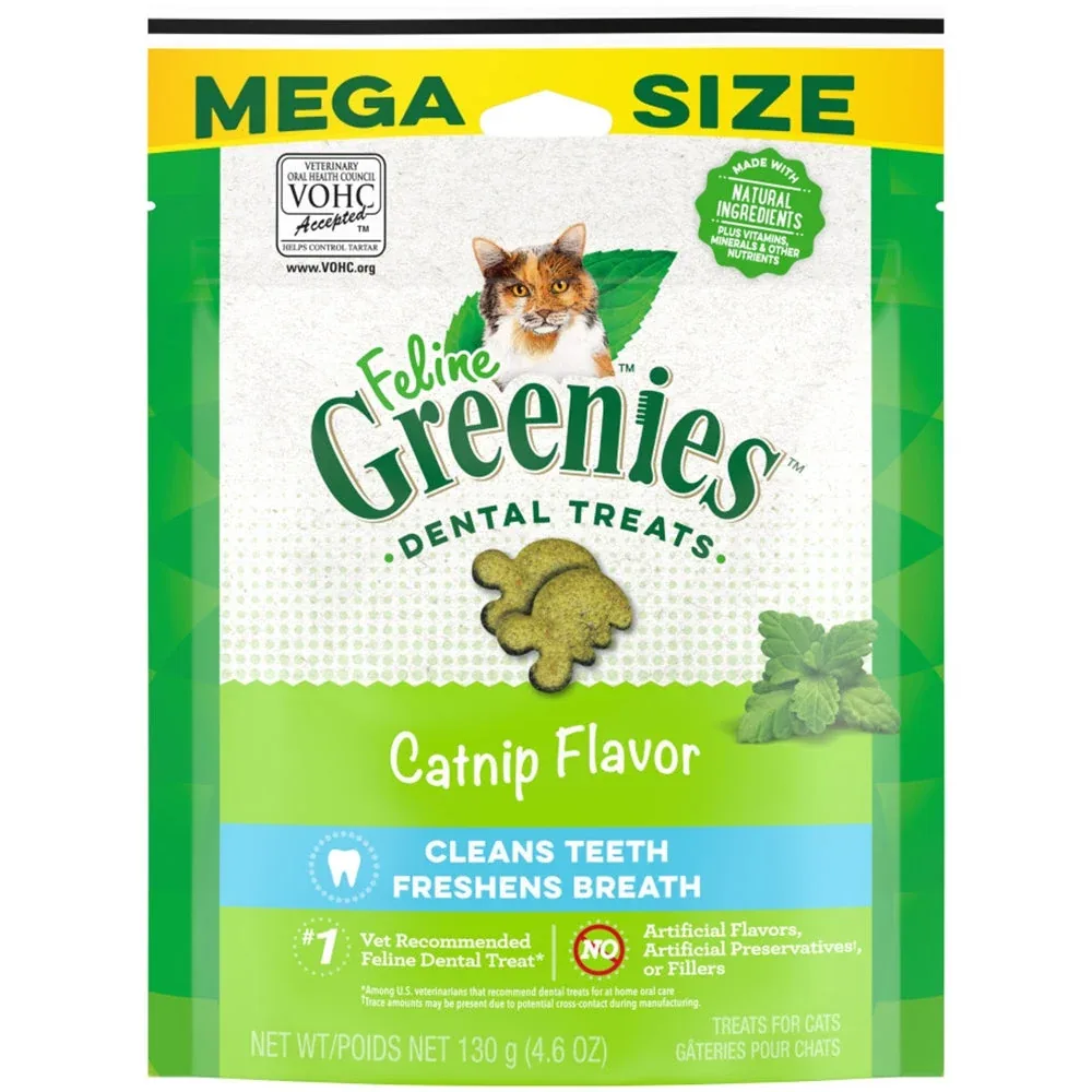Greenies Feline Adult Cat Dental Treats Catnip, 1ea/4.6 oz