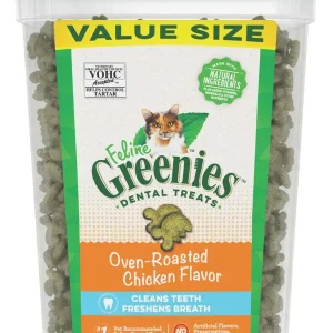 Greenies Feline Adult Cat Dental Treats Oven Roasted Chicken, 1ea/9.75 oz