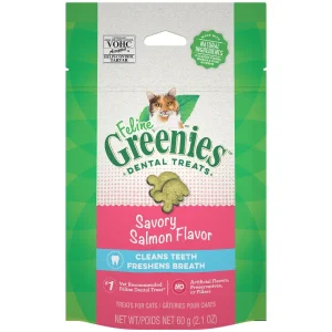 Greenies Feline Adult Cat Dental Treats Savory Salmon, 1ea/2.1 oz
