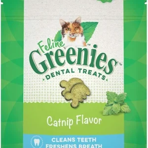 Greenies Feline Natural Dental Treats Catnip Flavor