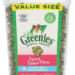 Greenies Feline Natural Dental Treats Tempting Salmon Flavor - 9.75oz