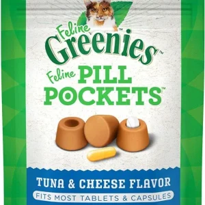 Greenies Feline Pill Pockets Cat Treats Tuna and Cheese Flavor