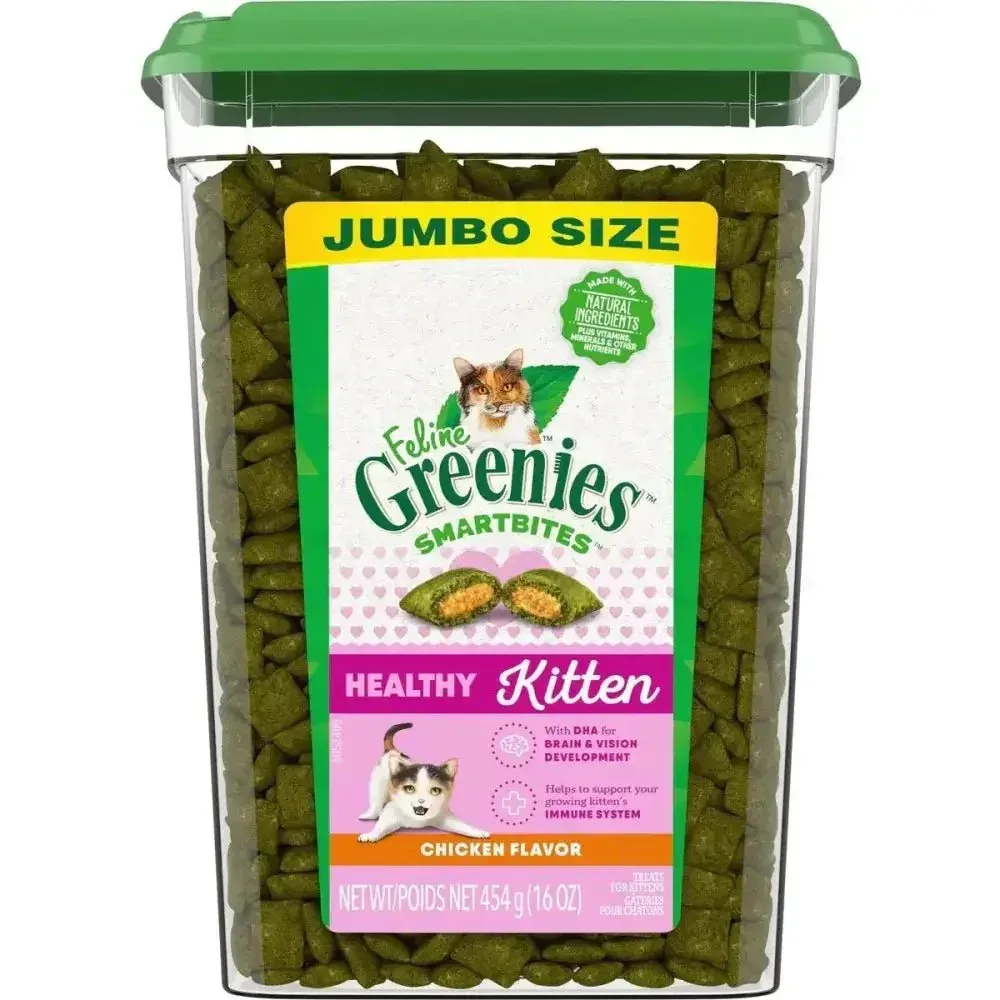 Greenies Feline Smart Bites Chicken Healthy Kitten Cat Treats
